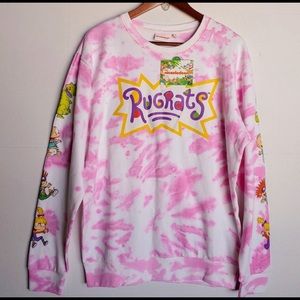 Pink Tie Dye Rugrats Crewneck